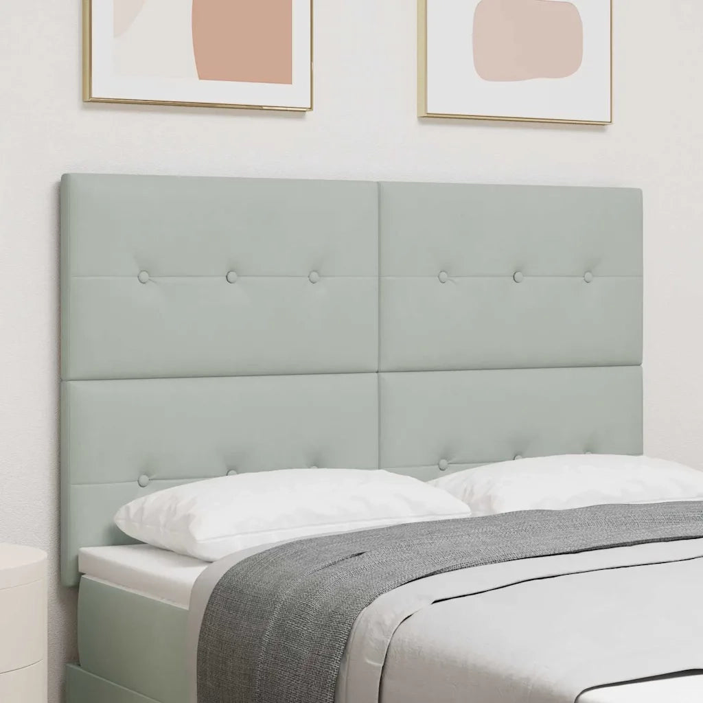 Testiera | Testata Grigio chiaro 144 cm Velluto