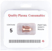 Pezzo di plasma per taglio - 5 bocche di fuoco - 22x16mm