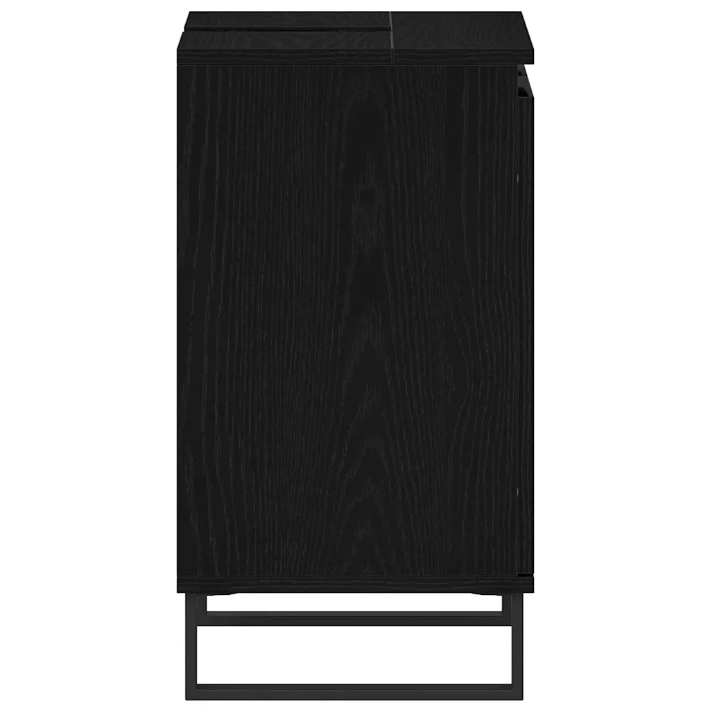 Armadio per Lavabo da Bagno Rovere Nero 58 x 33 x 60 cm 862889