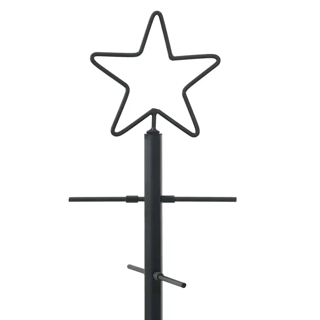 Albero di Natale in metallo con supporto Nero 89 cm 42019176