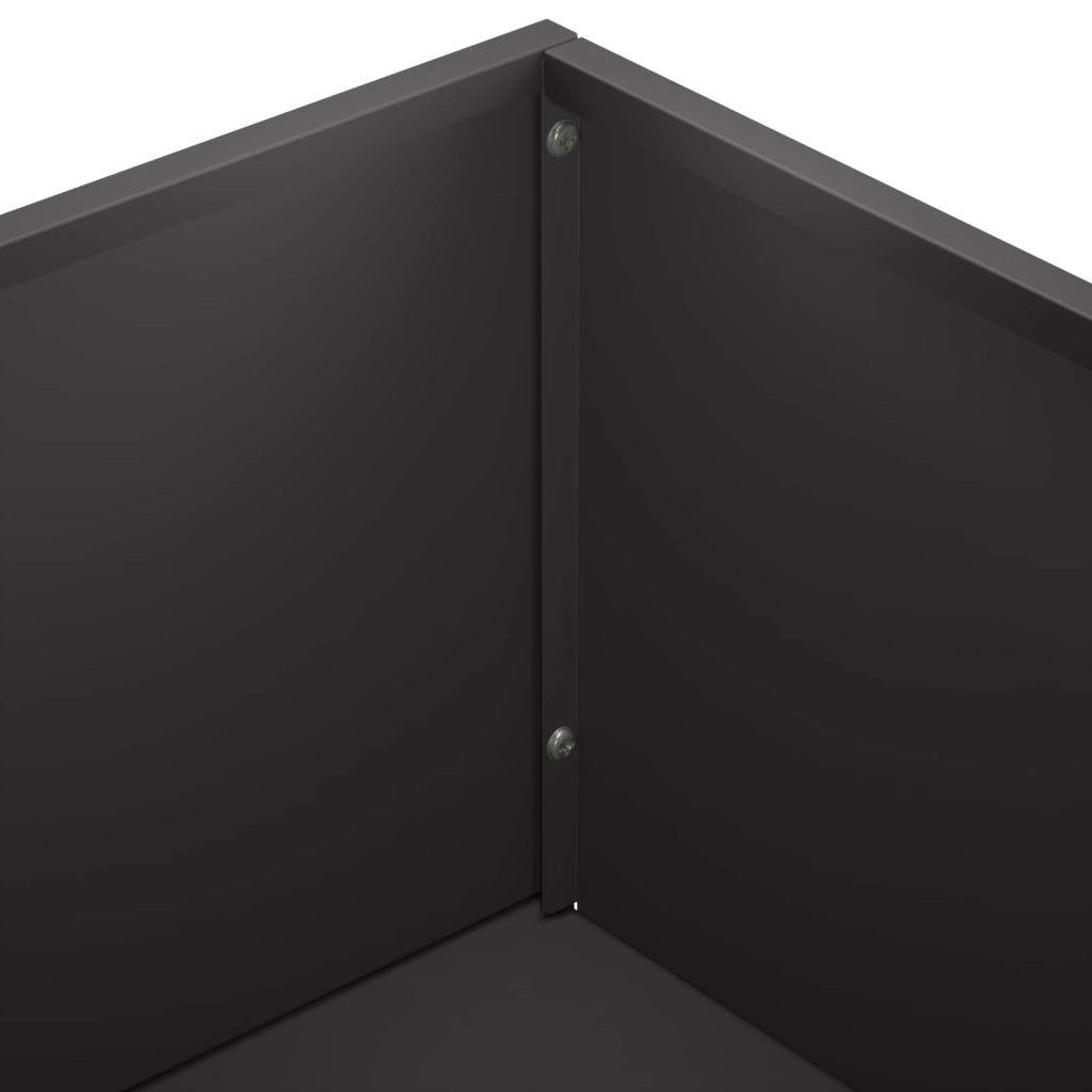 Vaso da giardino 2 pz Nero 50 x 50 x 75 cm 8005765