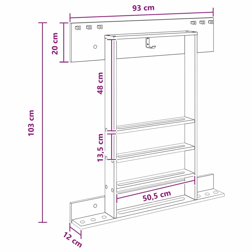 Supporto per stecche da biliardo Legno ingegnerizzato 8006776