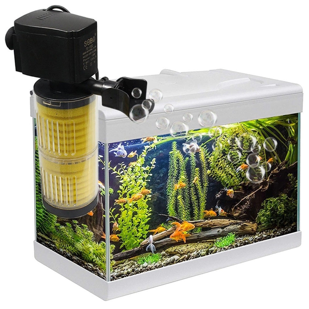 Trade Shop - Filtro Immersione Acquario Acqua Dolce E Salata 1200l/h Pompa Interna Fk-1502 -