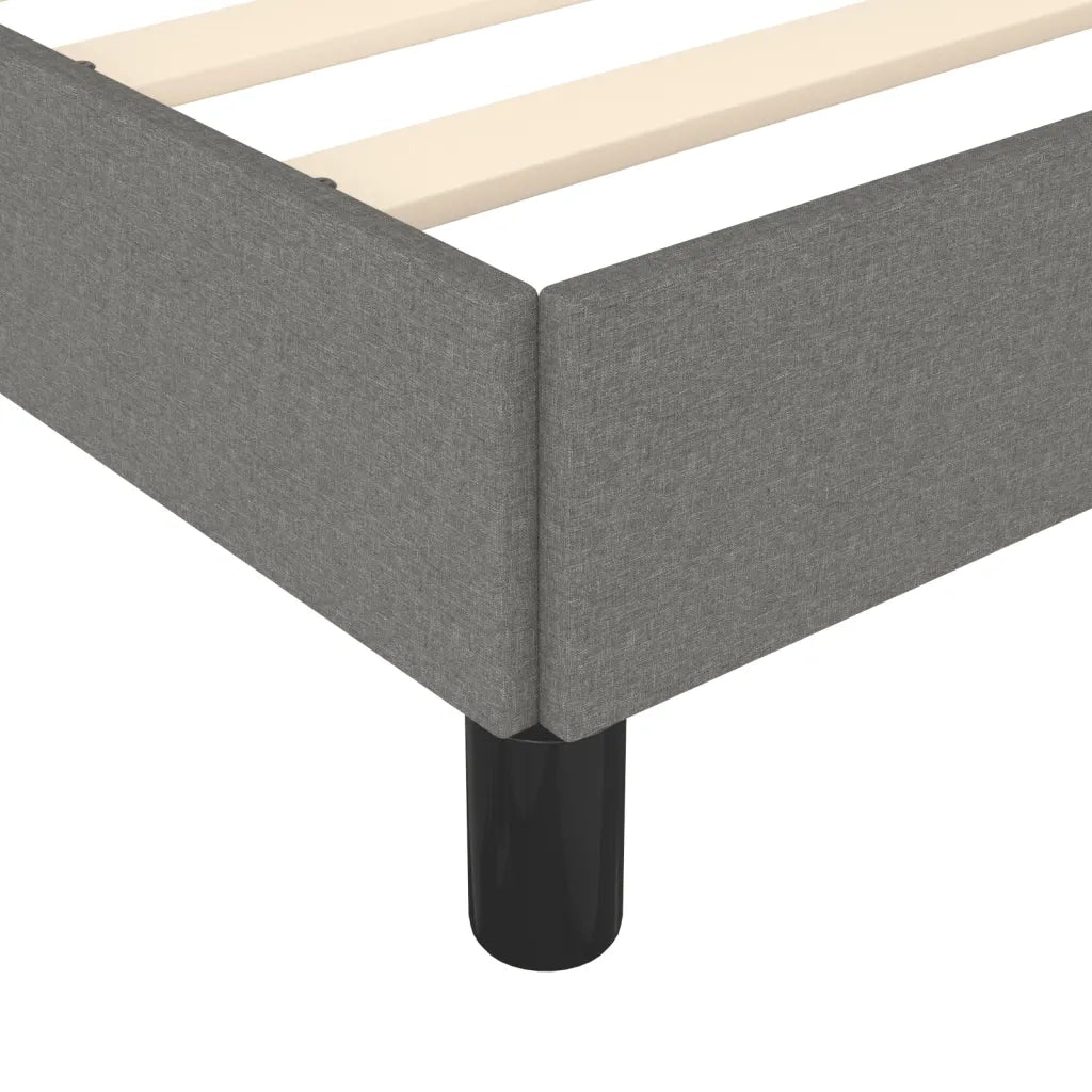 Letto singolo | Letto per adulti | Giroletto senza Materasso Grigio Scuro 90x190 cm Tessuto