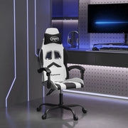 Sedia da Gaming Bianco e Nero in Similpelle 3143900