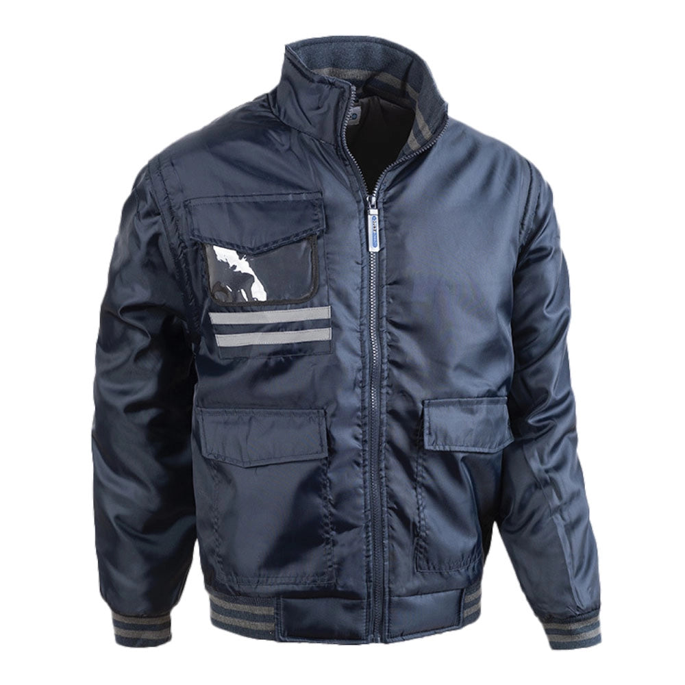 Giubbino quick taglia M blu maniche staccabili