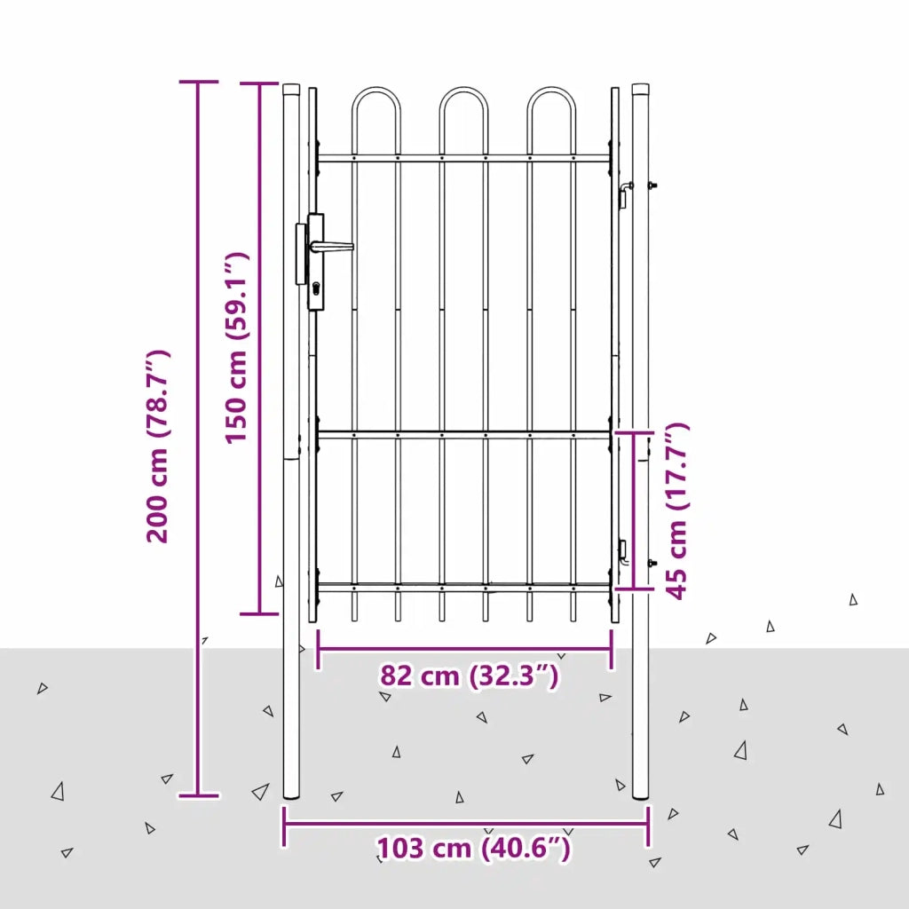 Cancello per recinzione BOXTEL 103 x 200 cm 42008869