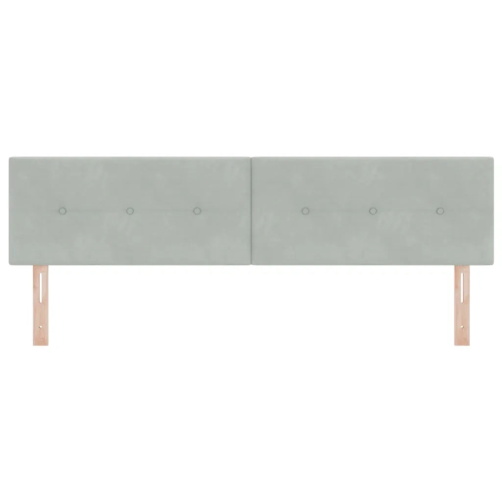Testiera | Testata Grigio chiaro 180 cm Velluto