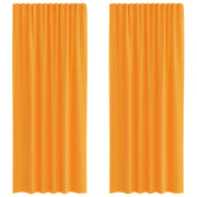 Tende in Voile con Tasche per Aste 2 pz Arancio