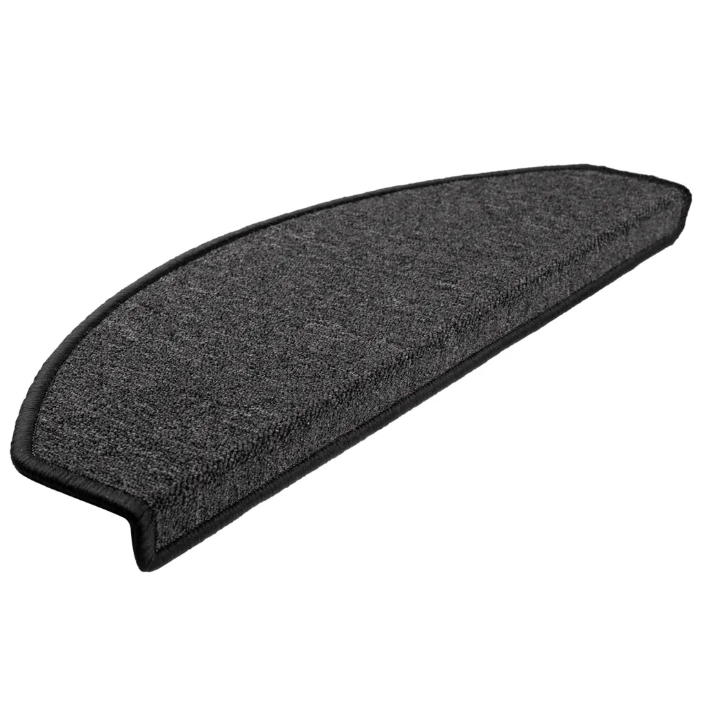 Tappetini per scale 10 pz 65x24x4 cm Antracite Semicircolari Grandi 149751