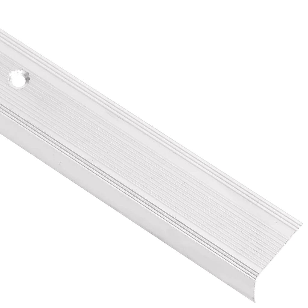 Profili a L per Gradini 15 pz in Alluminio 90 cm Argento 146736