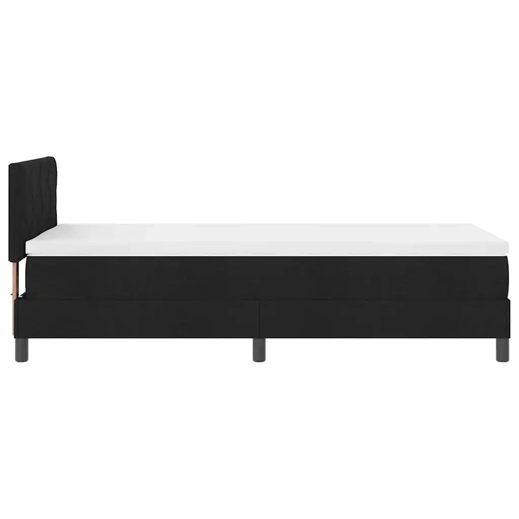 Letto a molle con testiera Nero 90 x 190 cm Tessuto 3338729