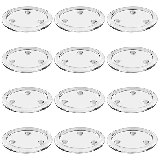 Set di supporti per candele trasparenti da tavolo - 12 pezzi - Ideale per matrimoni e cerimonie