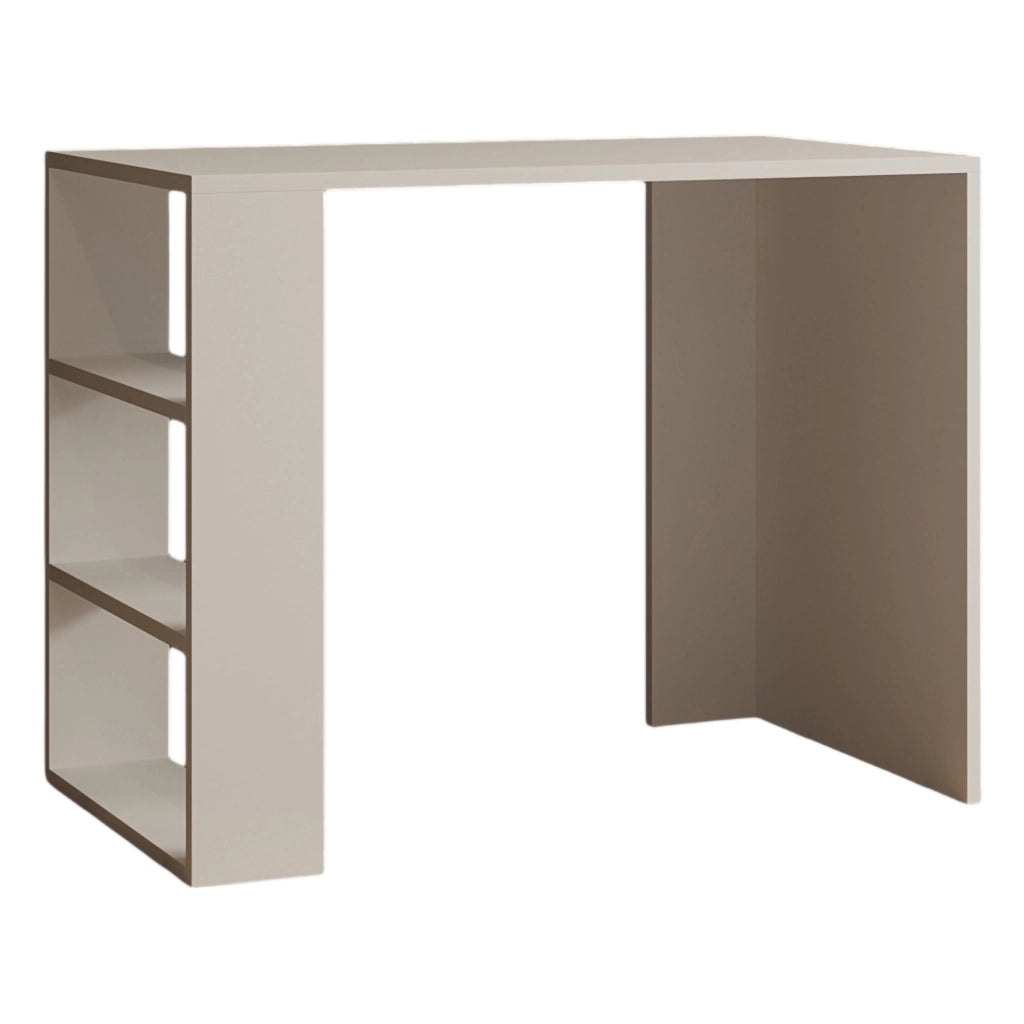Torrile, Scrivania 3 Ripiani, 90x50x70h cm Beige