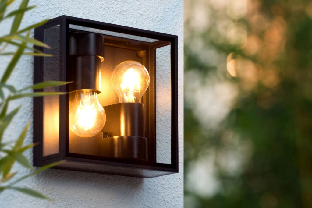 Lucide Dukan lampada parete/soffitto 2xE27 IP65 nera