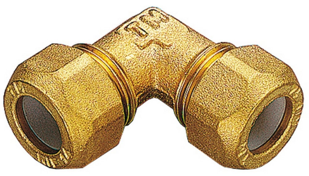 10pz gomiti in ottone doppio bicono 14x1/2 cod:ferx.26611