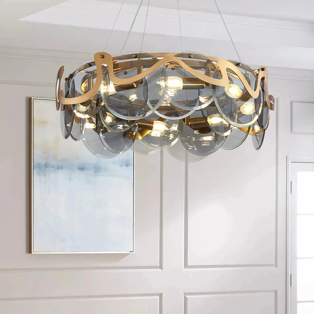 Lampada Da Soffitto APP1545-8CP Brush Gold / Grey