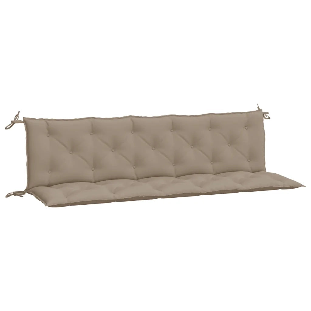 Cuscini Panca da Giardino 2 pz-Set di 2 Cuscini per panchina da esterno Tortora 180x50x7cm Tessuto Oxford