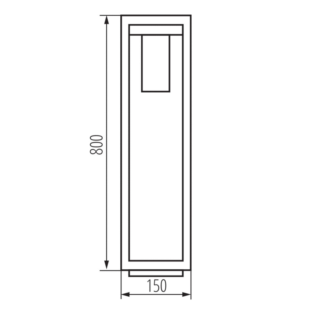 Lampada da giardino a paletto Kanlux VIMO E27 IP44 80cm