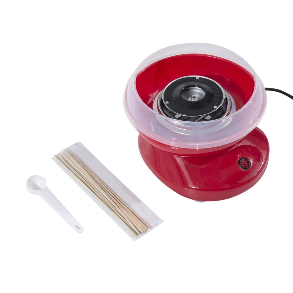 Macchina per Zucchero Filato in PP, Acciaio Inox e Alluminio 450W 27 x 26 x 18cm Rosso