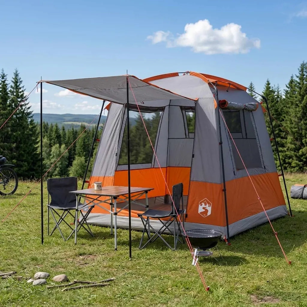 Tenda Party Grigio e arancione 4 persone