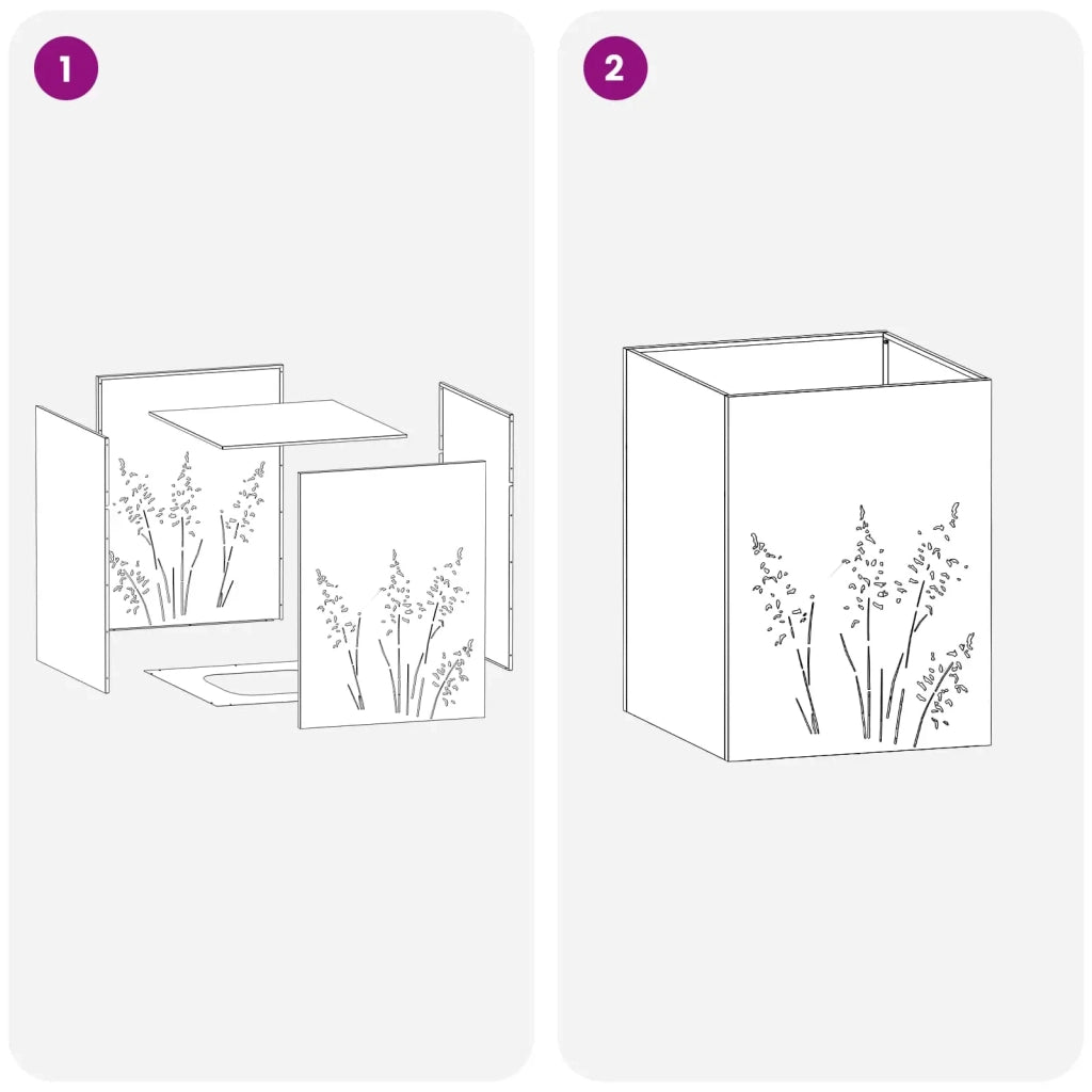 Vaso da giardino Bianco 50 x 30 x 75 cm 8005780