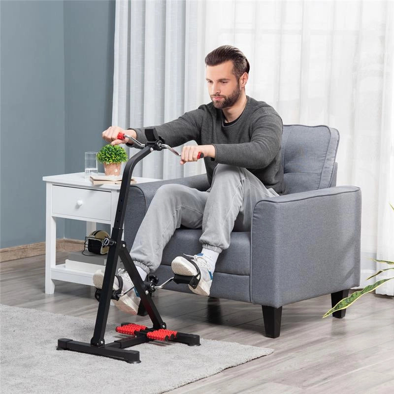 PEDALIERA PER BRACCIA E GAMBE CON SCHERMO LCD ACCIAIO 56X44-56X75-97CM NERA E ROSSA
