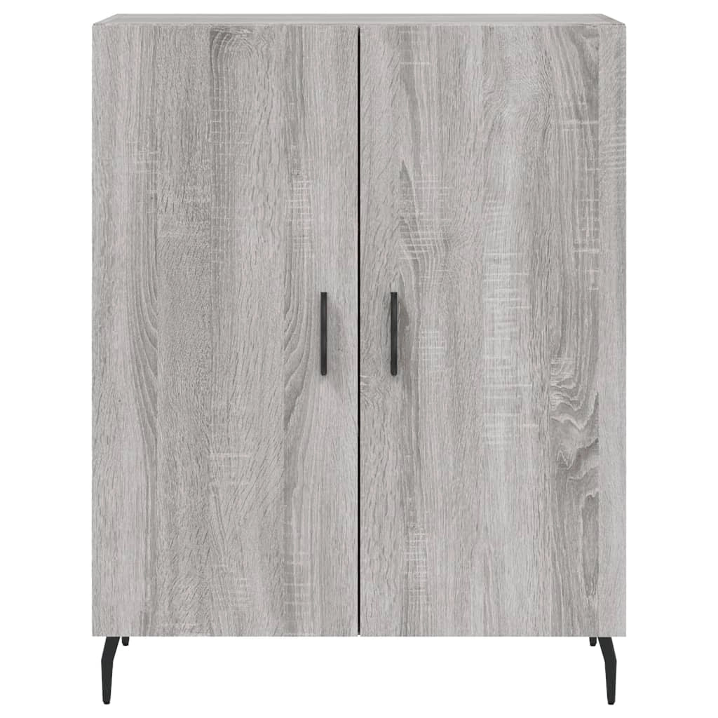 Buffet credenza cassettiera armadio mobile contenitore organizer cucina soggiorno salotto rovere Sonoma alto 69,5 x 34 x 180 cm legno ingegnerizzato grigio 02_0035534
