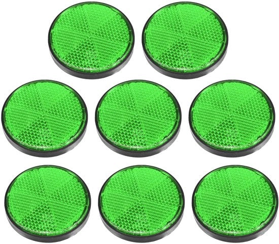 Reflettore in ABS durevole - 8 pezzi - Diametro 56mm - Riflettente - Adesivo autoadesivo - Sicuro - Riflettore di sicurezza
