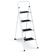 IDMarket - Scaletta pieghevole con 4 gradini antiscivolo e corrimano