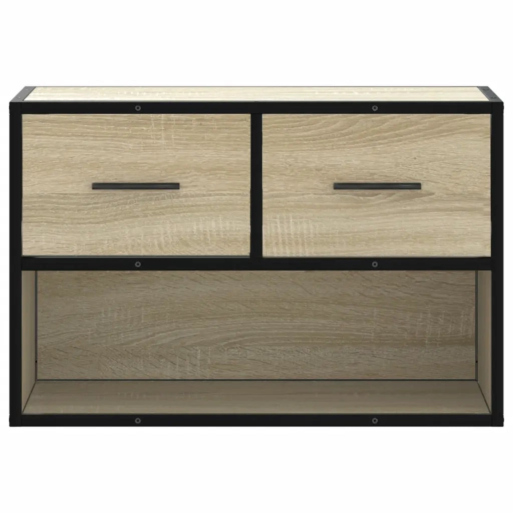 Mobile TV Rovere Sonoma 60x31x39,5cm Legno Multistrato Metallo 848910