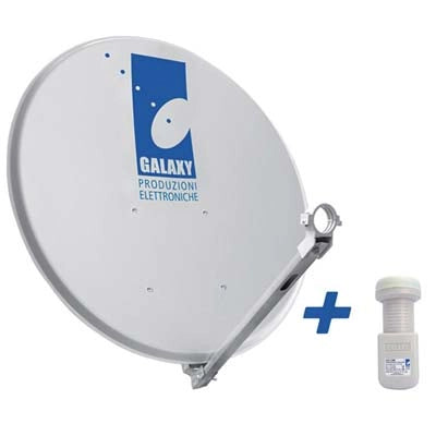 PARABOLA SATELLITARE + ILLUMINATORE GALAXY  ALLUMINIO CM 80