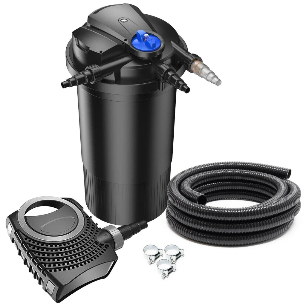 Kit di filtrazione set 30000 litri pompa UVC 18 watt tubo 3600 l/h 5 m 16_0001897