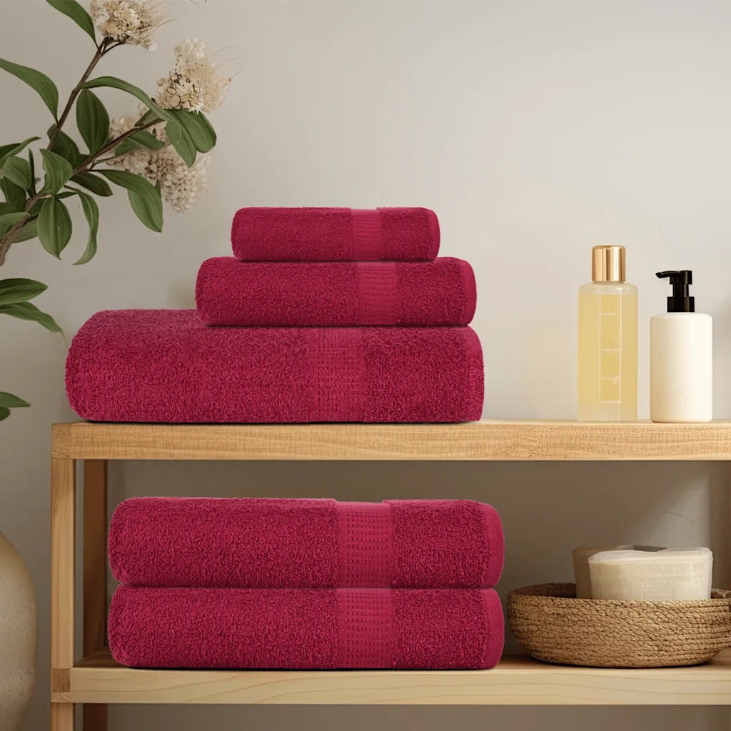 Asciugamani per sauna FROGN 2 pz Bordeaux 80x200 cm 360 g/m² 136743