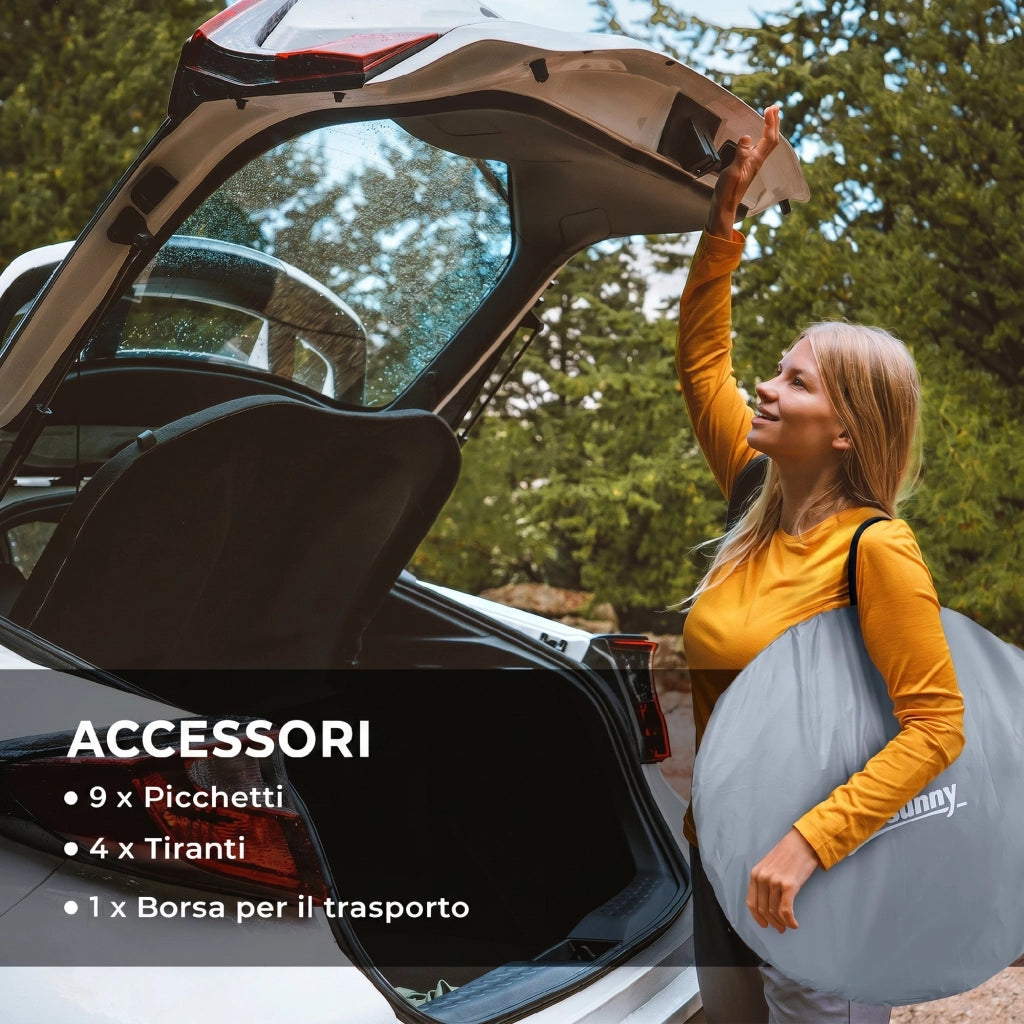 Tenda da Giardino Pop Up Impermeabile ¨C Minimal ¨C Grigio 245x148x105 cm
