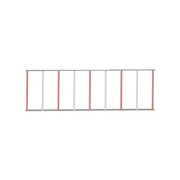 SIEPE RASTRELLIERA MODULO 200 CM IN ALLUMINIO 9 ELEMENTI BARRIERE AUTOMATICHE