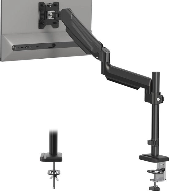 Braccio Ergonomico per Monitor fino a 34 Pollici con Gestione dei Cavi - Sostegno VESA Regolabile per Schermi fino a 9 kg