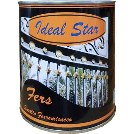 SMALTO FERROMICACEO 'FERS' IDEAL STAR 0,750 lt - Grigio chiaro Grana Fine - IDEAL STAR
