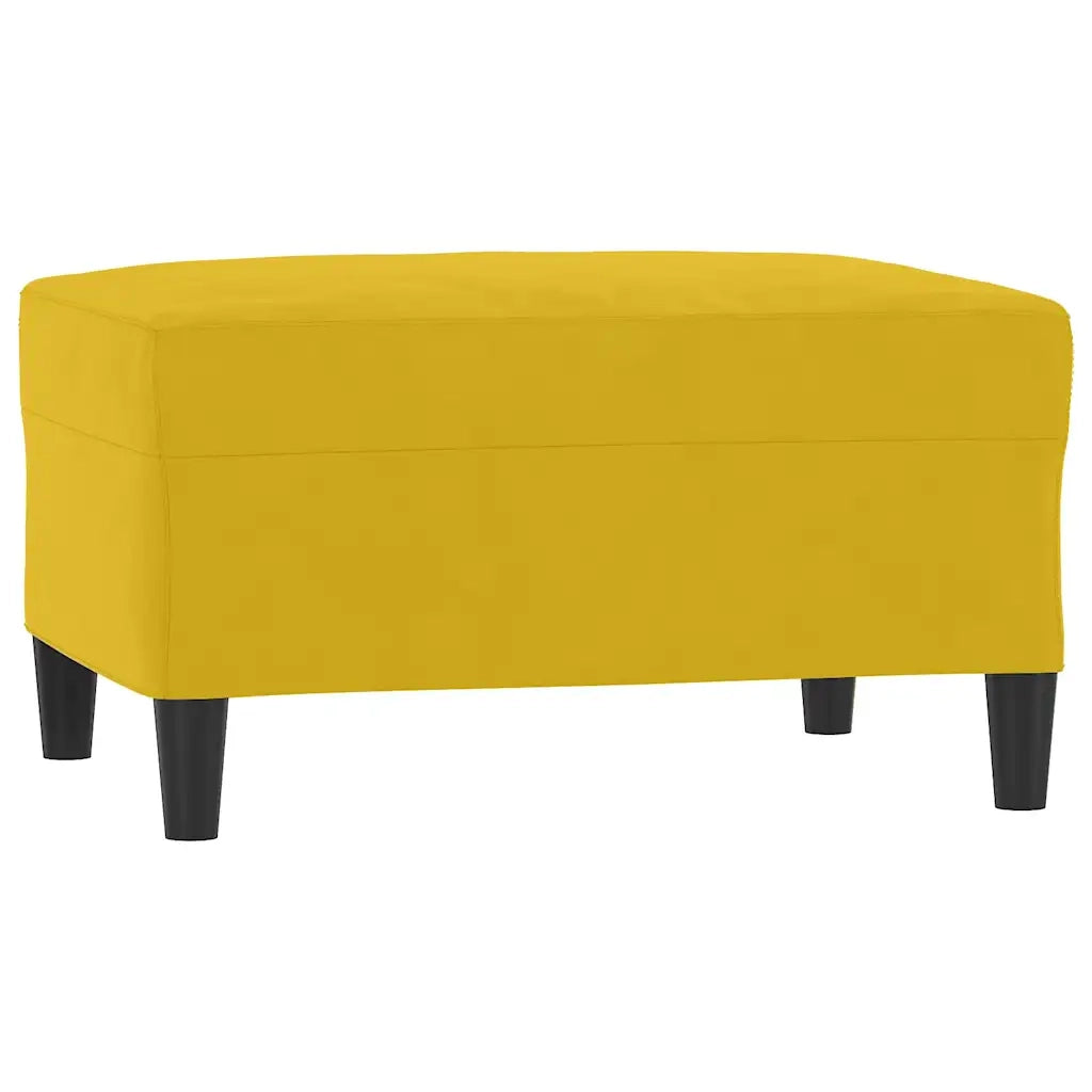 Set di Divani 4 pz con Cuscini giallo in Velluto