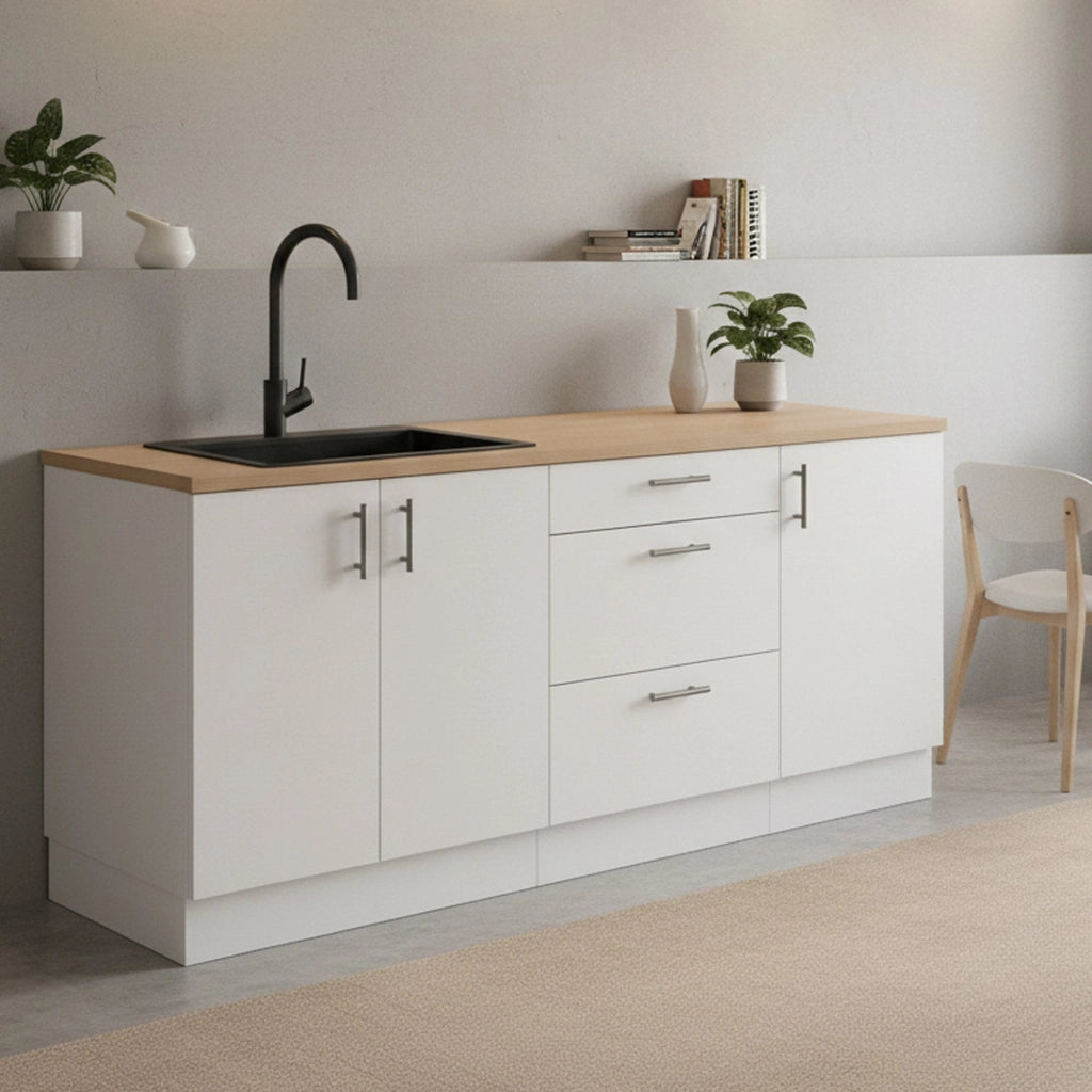 Cucinino Orlaya, Cucina 3 Cassetti, Elettrodomestici non inclusi, Bianco