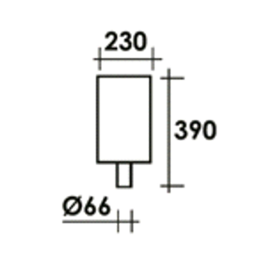 Testa Palo Esterno Sawyer Alluminio Nero 1 Luce E27 Ip44