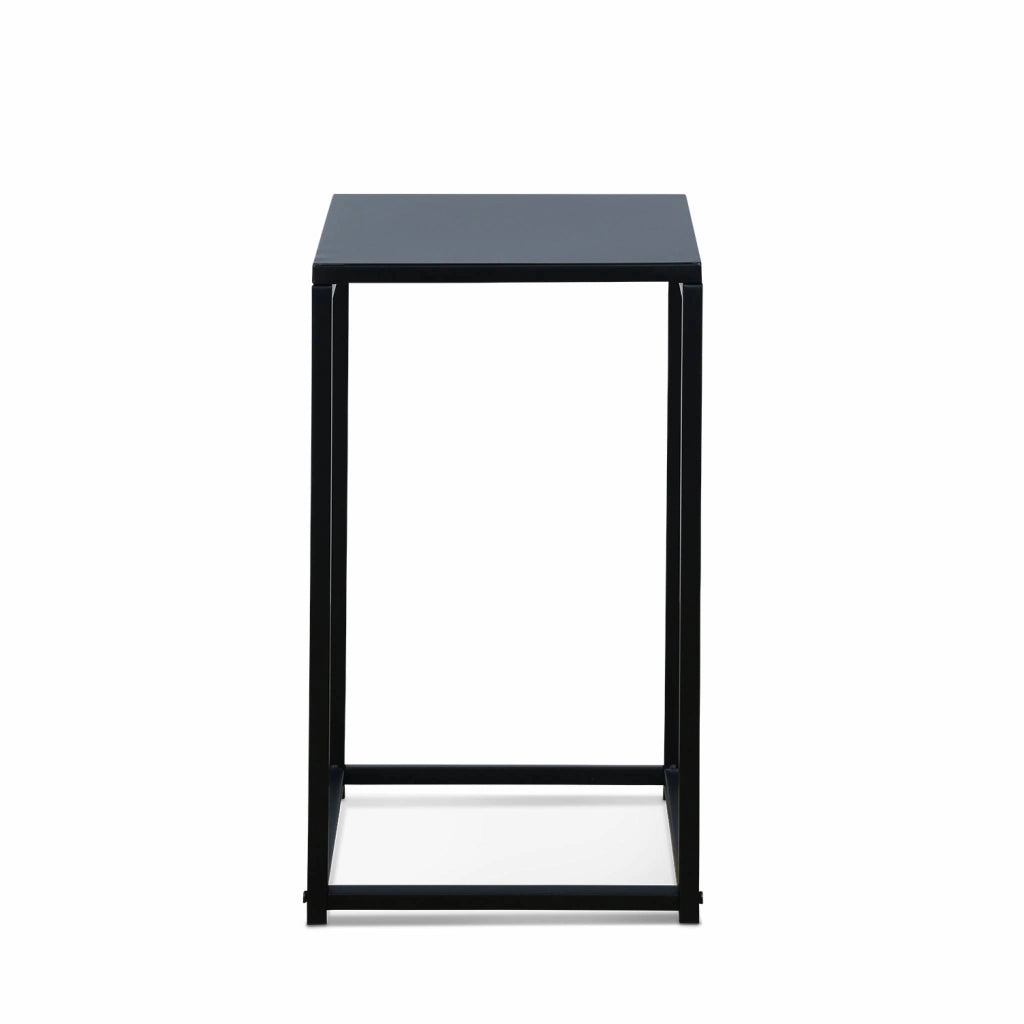 Set di 2 tavolini neri  per salotto, nero