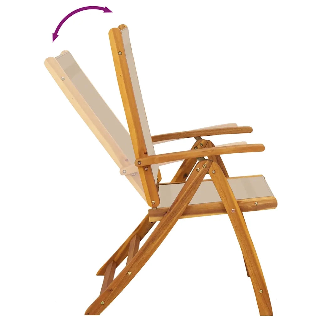 Set Pranzo da Giardino 7pz Legno Massello di Acacia e Textilene 3279323