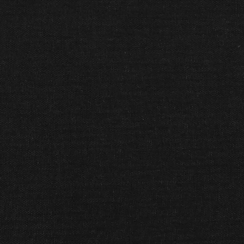 Testiera ad Orecchio Nera 203x16x118/128 cm in Tessuto