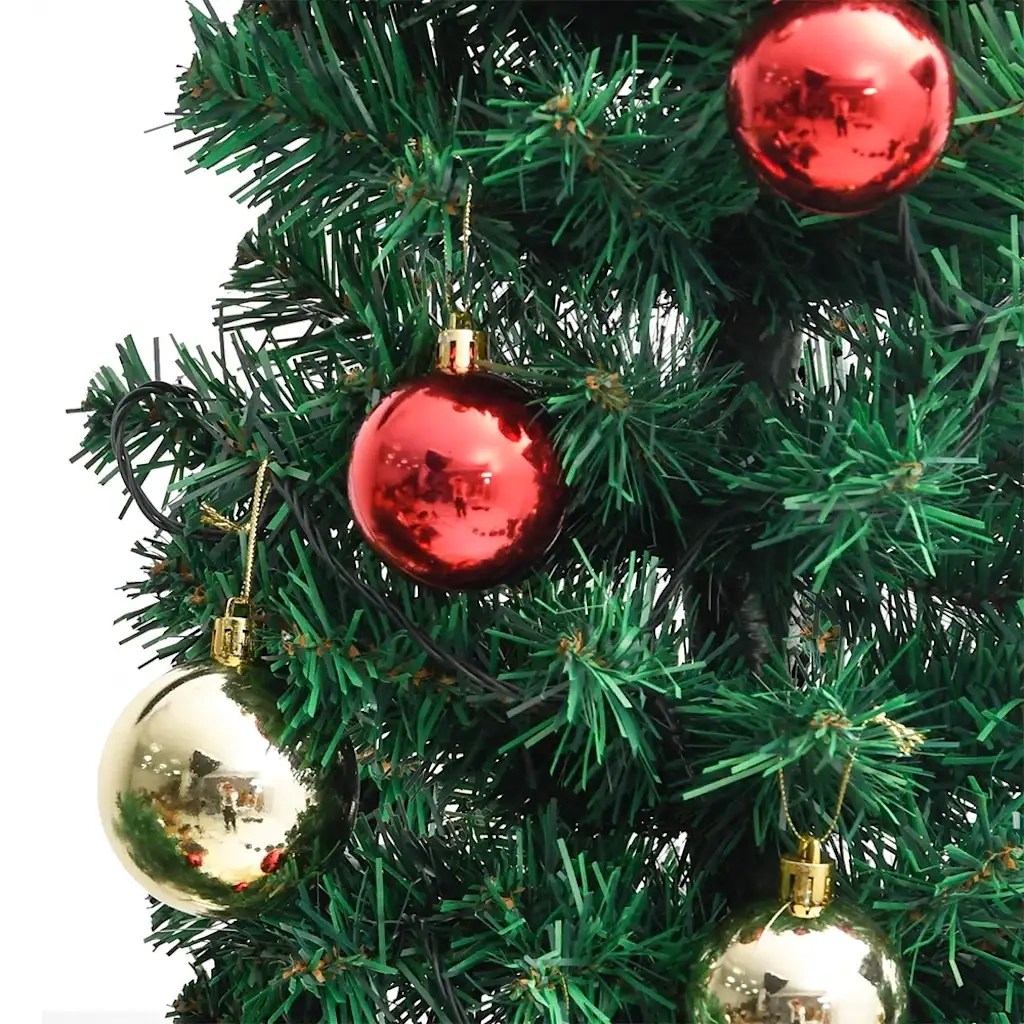 Cactus di Natale con Base e LED Verde 180 cm PVC CFW5848083