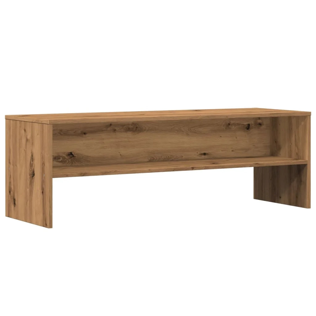Mobile TV multimediale scaffale TV credenza mobile TV sala da pranzo soggiorno camera da letto rovere lavorato a mano 120 x 40 x 40 cm legno ingegnerizzato marrone 02_0027249
