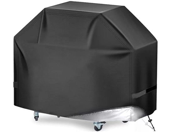 Accessori BBQ - Impermeabile - 145x61x117 cm - Hoes per Barbecue - Hoes universale per Barbecue - Corda per trasporto - Hoes impermeabile - Protezione UV - Tas di stivaggio - Hoes di protezione - Oxford - Duraturo - Di alta qualità - Accessori BBQ - Nero