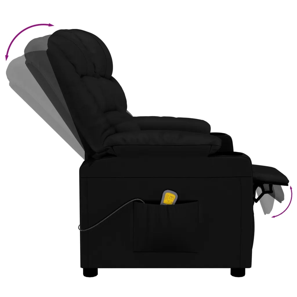 Poltrona Massaggiante Nera in Similpelle 348049