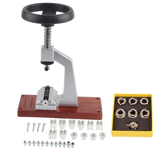 Set di riparazione orologeria professionale - 6 stampe - acciaio/aluminium - dimensioni 26,5x30x14,5 cm - peso 2572 g