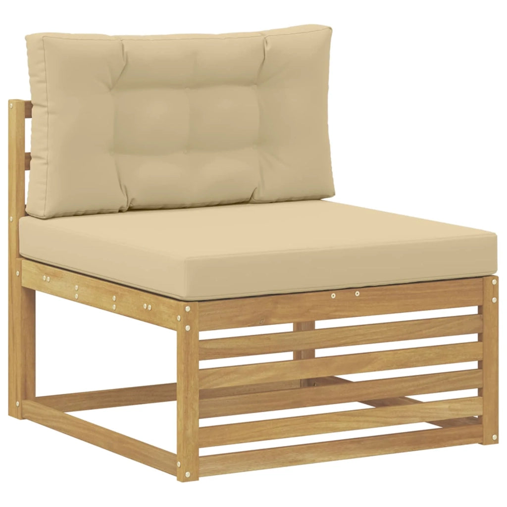Set di divani da esterno 6 pcs Bianco e Beige 3391043